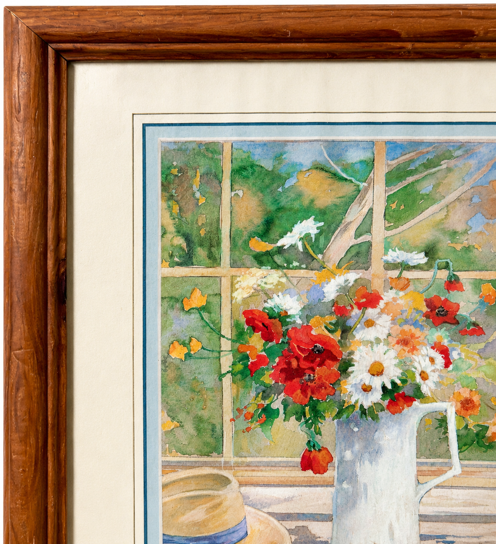 Vintage Floral Still Life Framed Print