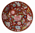 Antique Chinese Floral Porcelain Plate