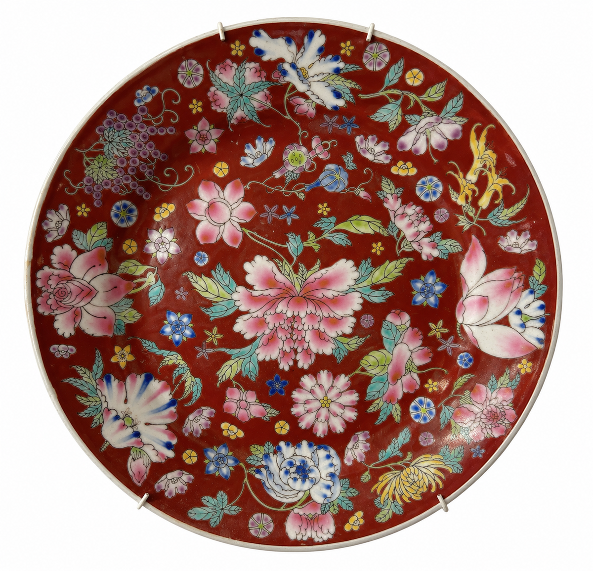Antique Chinese Floral Porcelain Plate