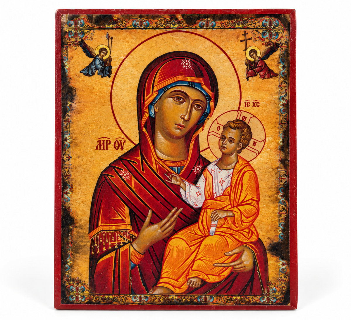 Small Serbian Orthodox Virgin Mary & Christ Icon