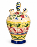 Hand-Painted Spanish Ceramic Botijo Olive Oil Pitcher