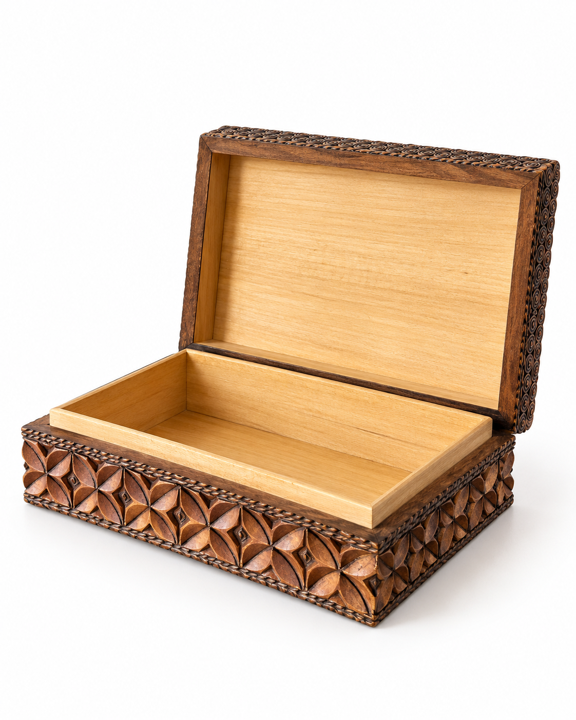 Intricate Sri Lankan Handcarved Wooden box