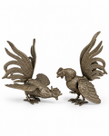 Set of 2 Vintage Silver-Tone Bird Figurines