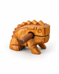 Hand-Carved Wooden Frog