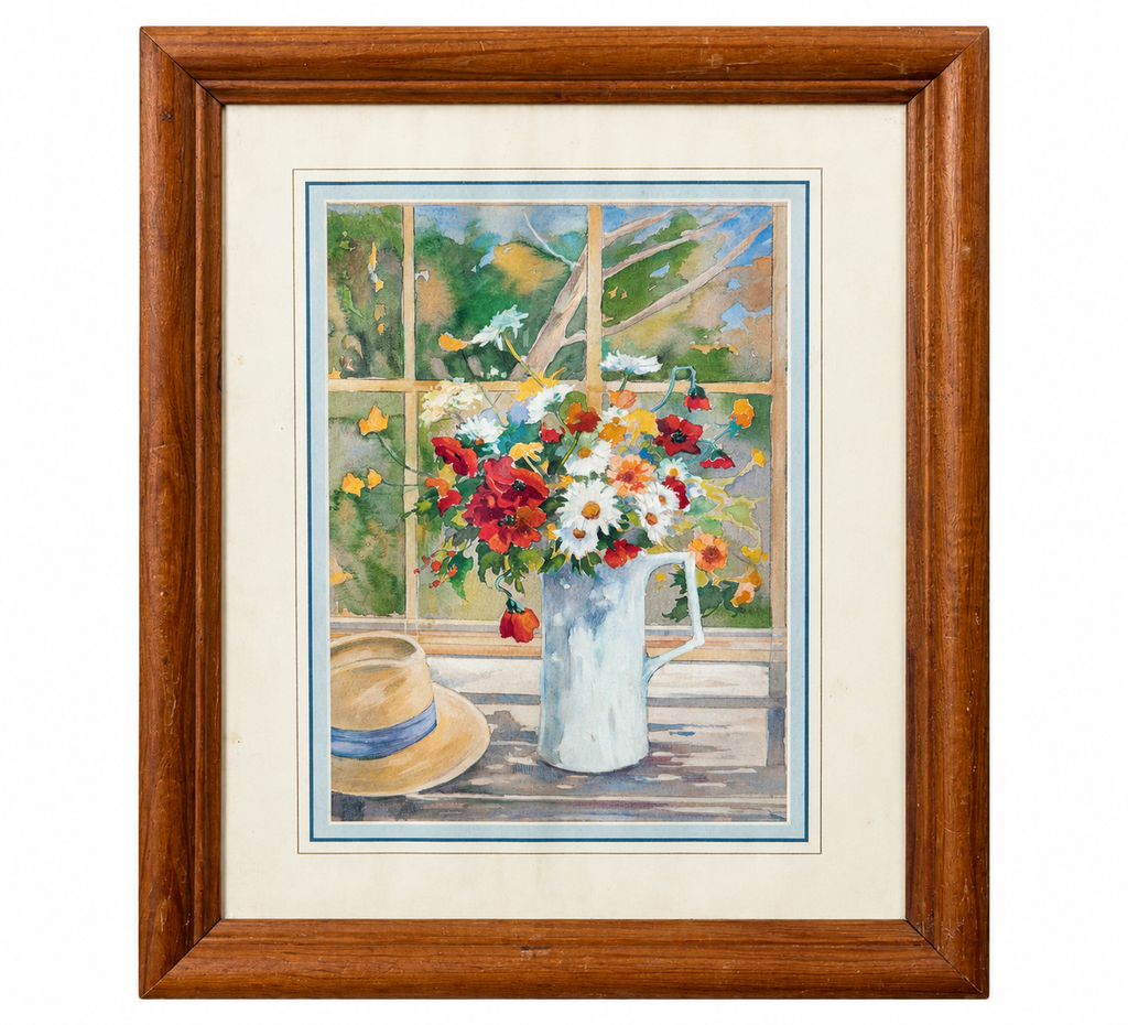 Vintage Floral Still Life Framed Print