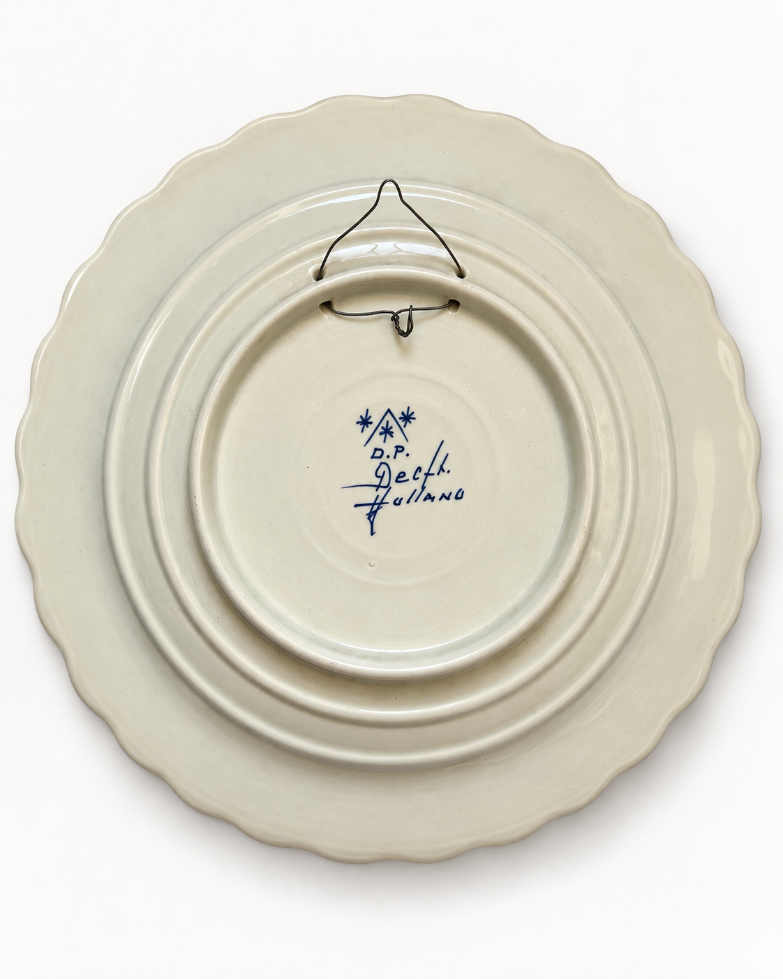 Vintage Delft Blue Windmill Plate