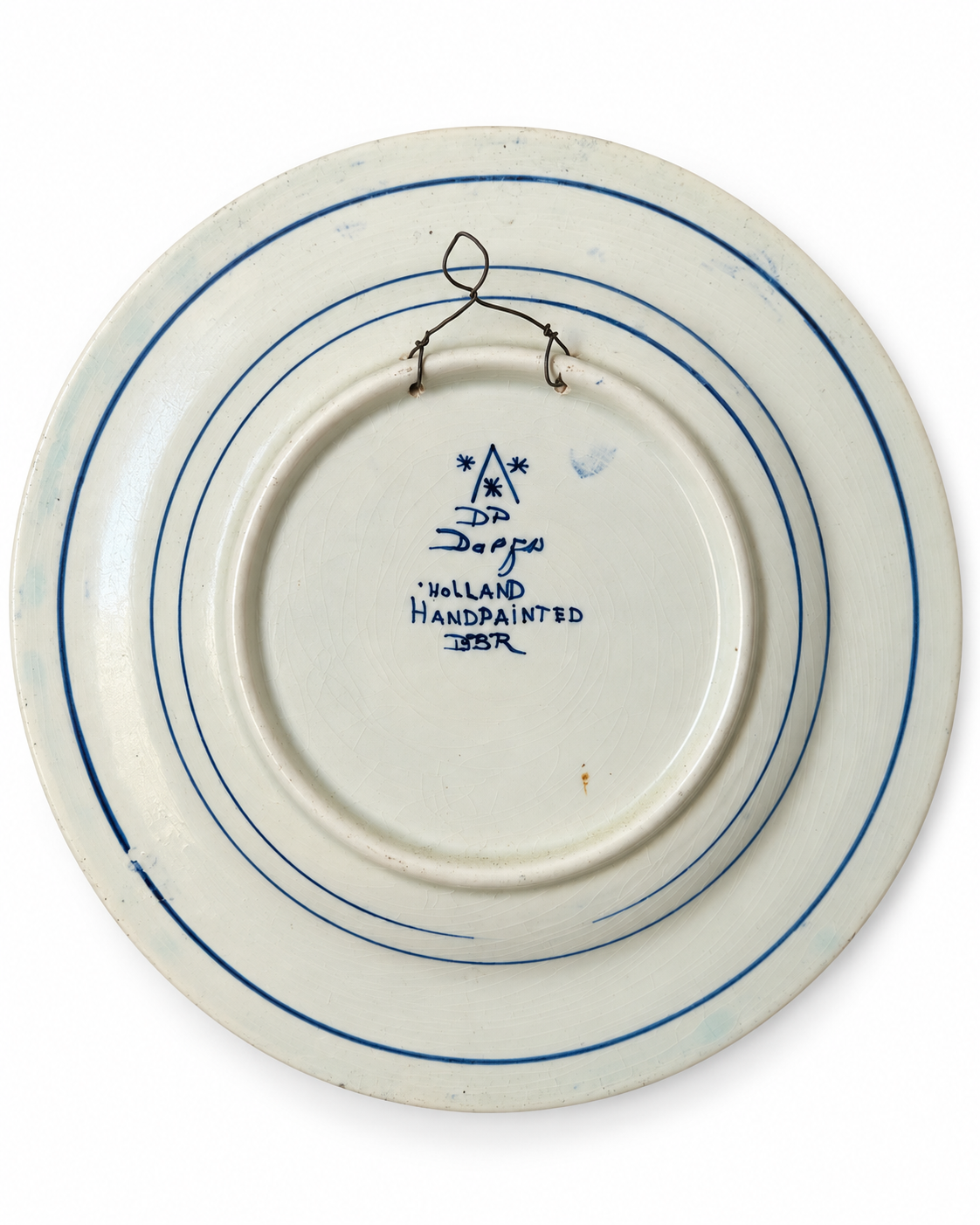 Vintage Delft Holland Peacock Decorative Plate