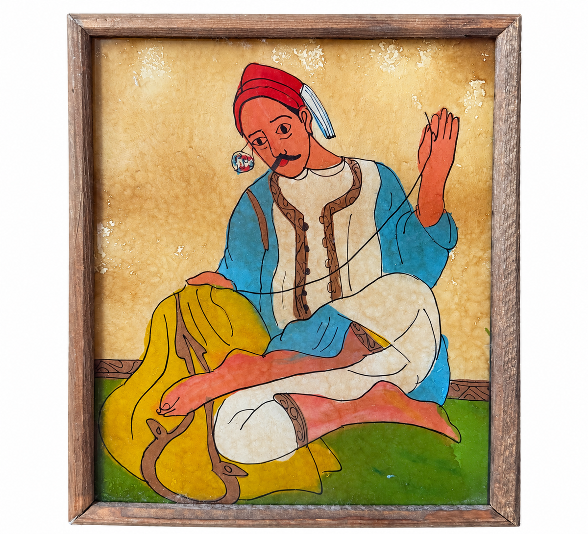 Antique Tunisian Tailor Artwork Framed