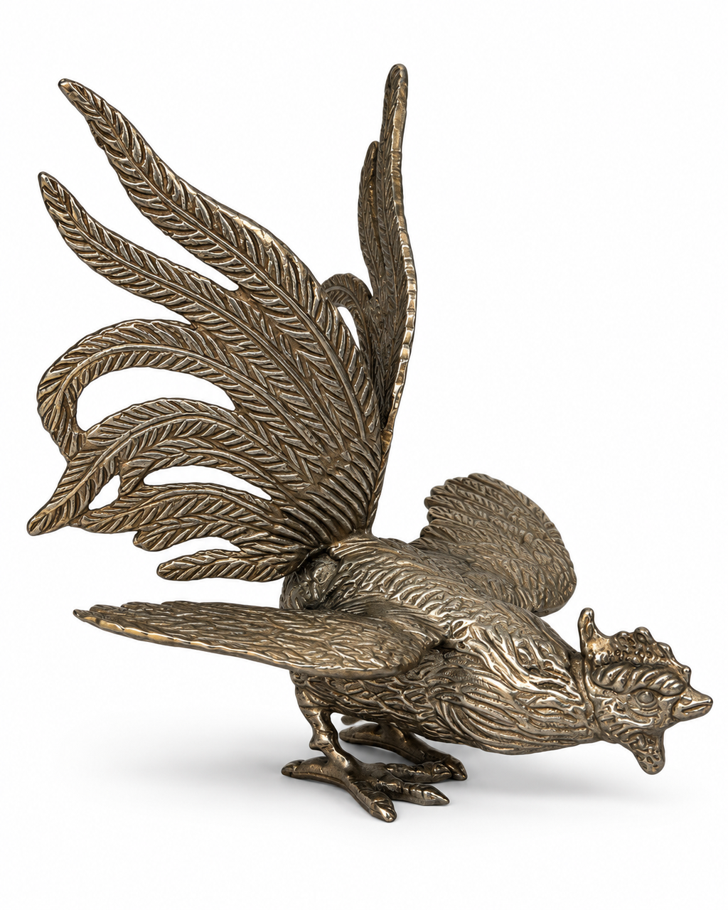 Set of 2 Vintage Silver-Tone Bird Figurines