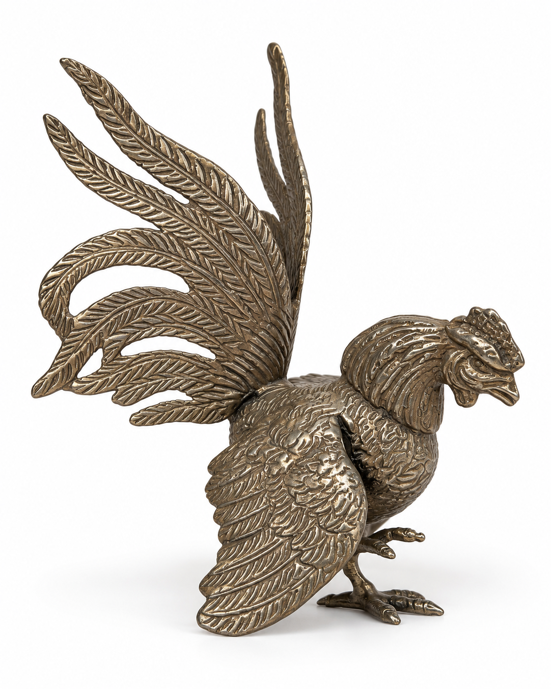 Set of 2 Vintage Silver-Tone Bird Figurines