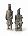 Pair of Chinese Terracotta Warrior Figurines